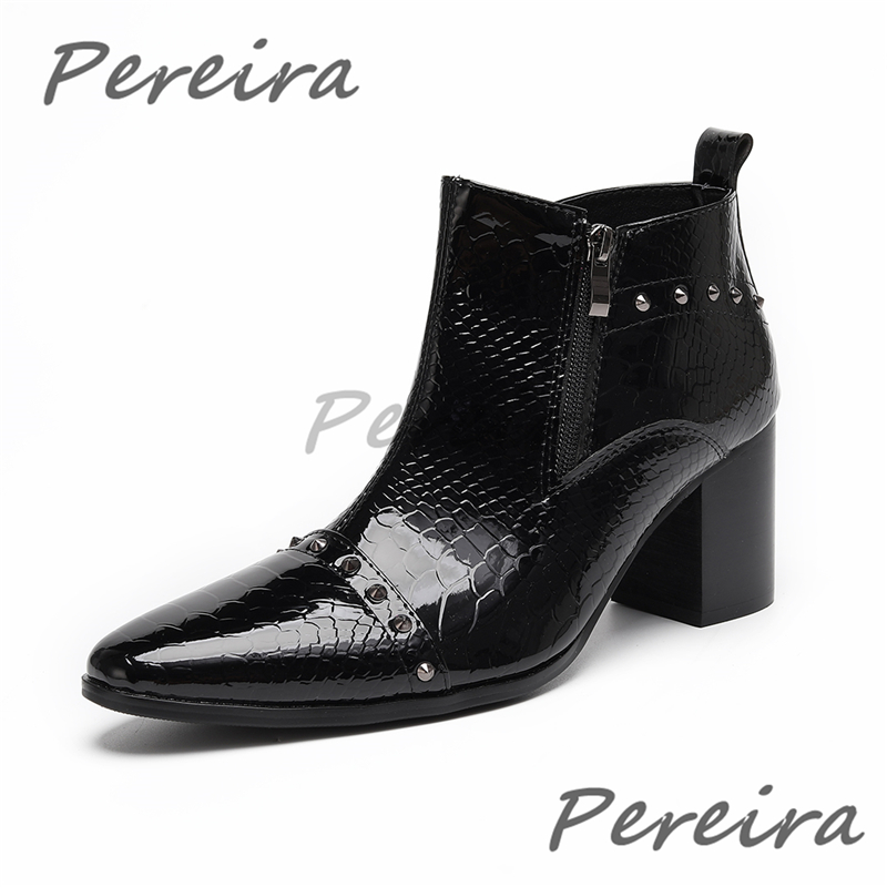 Men Formal Wear Shoes - Luxury Genuine Leather Men's Ankle Boots
