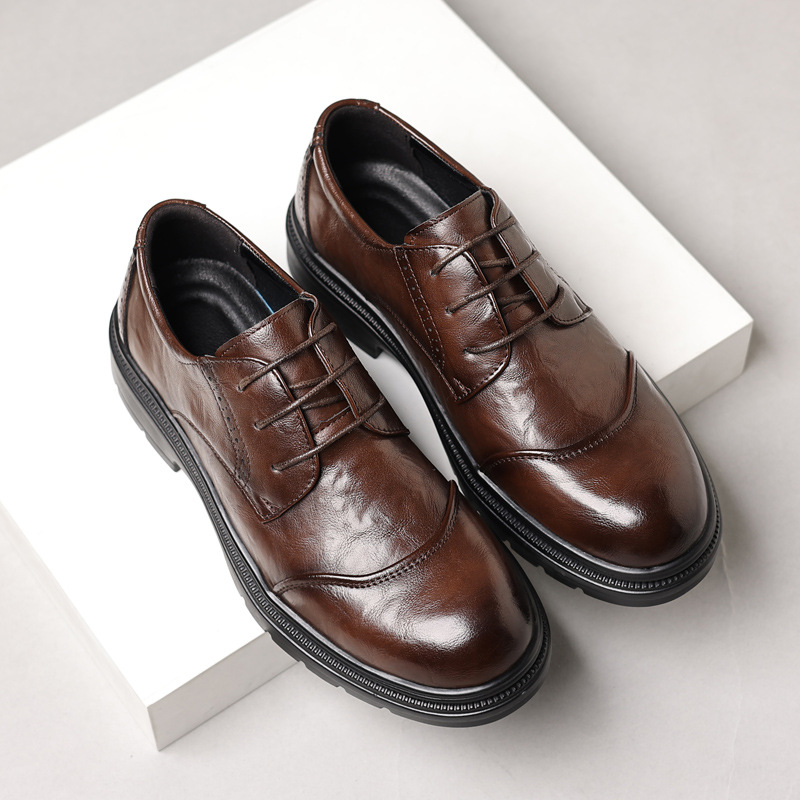 Men's leather shoes for casual – Men Formal Wear Dress recenzja i cena