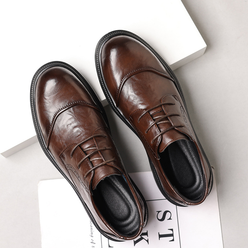 Men's leather shoes for casual – Men Formal Wear Dress recenzja i cena