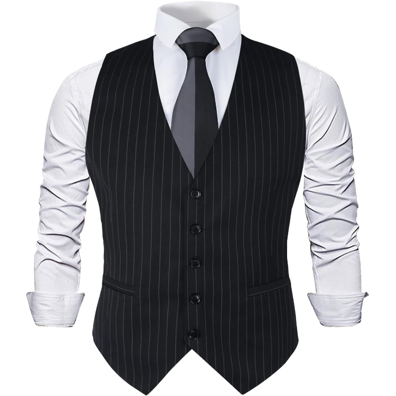 Mens Pinstripe Business Suit V – Men'S Formal Wear Waistcoat recenzja i cena
