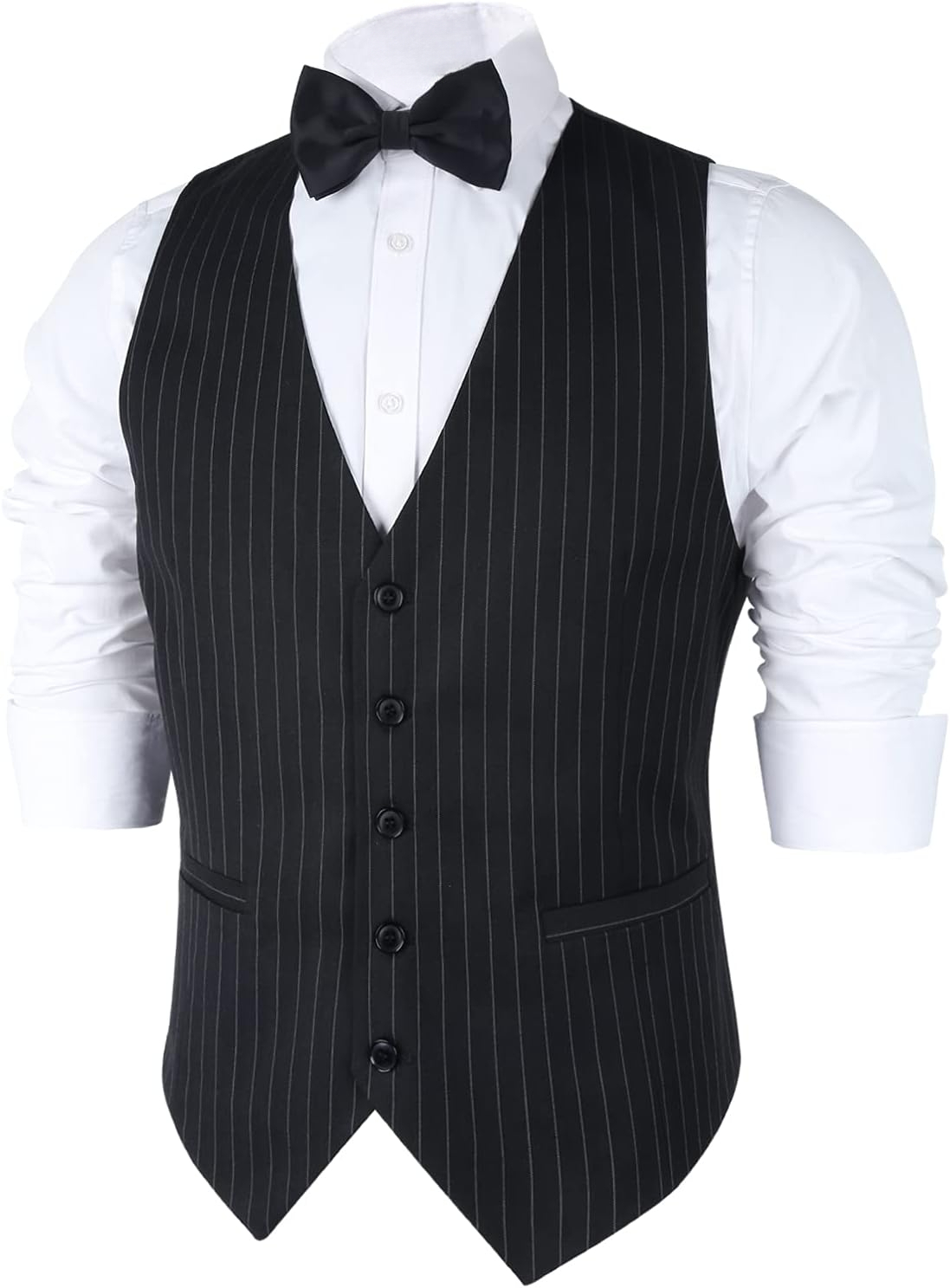 Mens Pinstripe Business Suit V – Men'S Formal Wear Waistcoat recenzja i cena