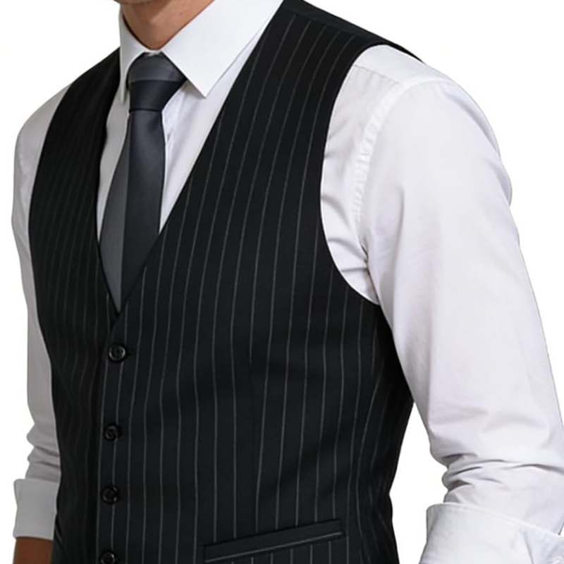 Mens Pinstripe Business Suit V – Men'S Formal Wear Waistcoat recenzja i cena