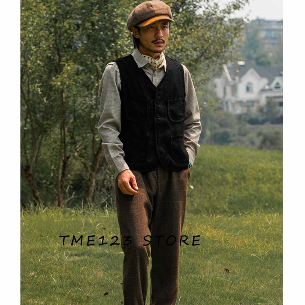 Men's Woolen V-Neck Single Bre – Men'S Formal Wear Waistcoat recenzja i cena