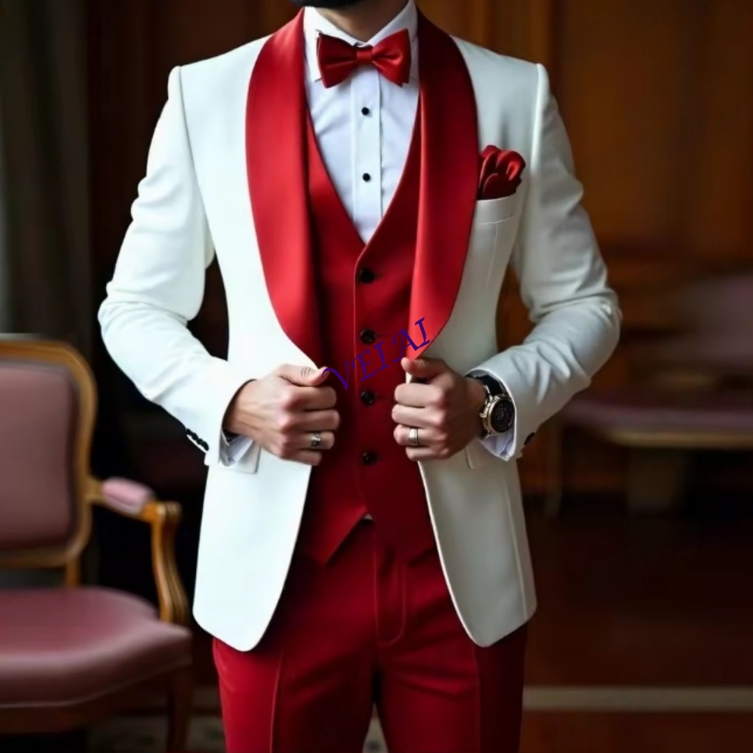 CustomizedNew White And Red Me – Men'S Formal Wear Accessories recenzja i cena
