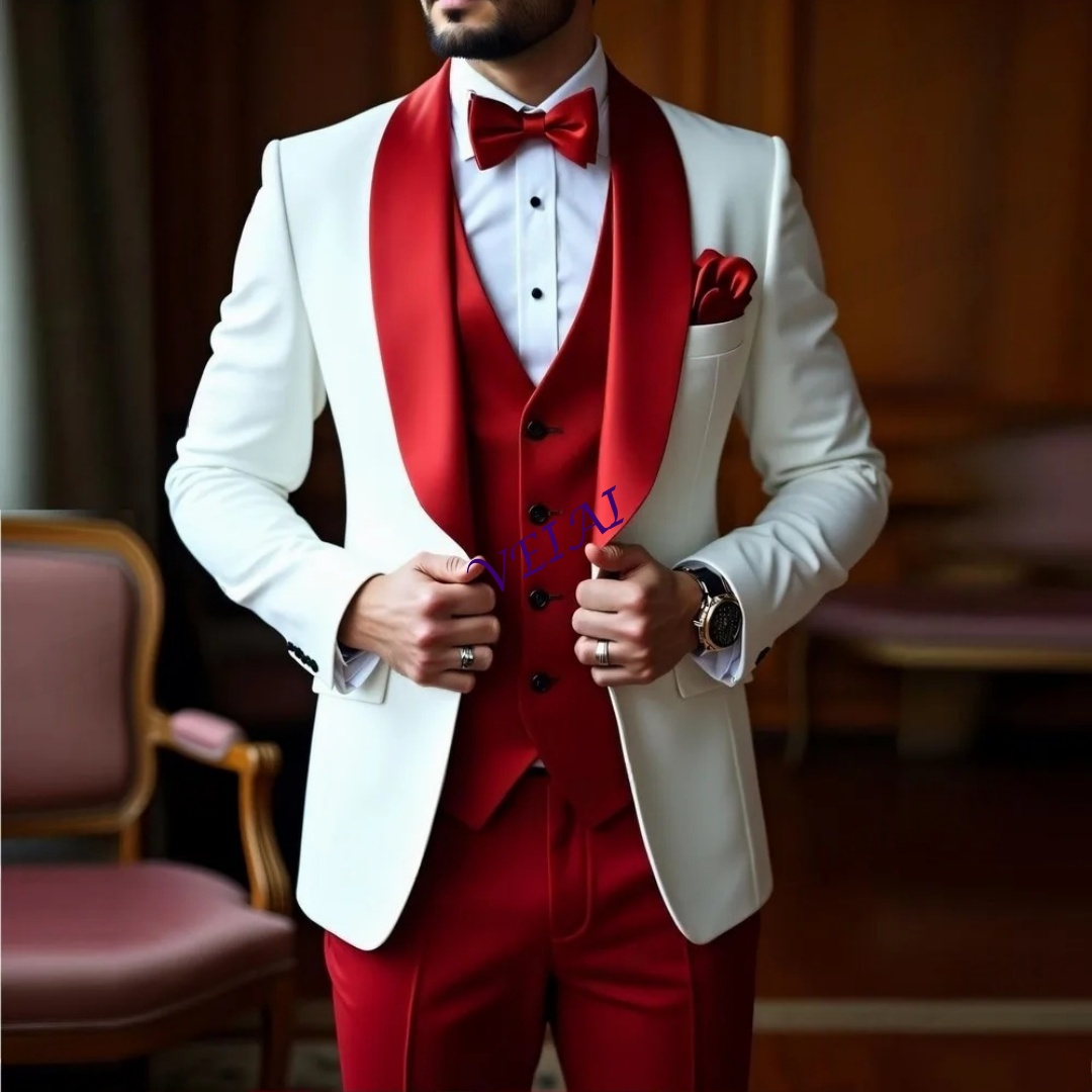 CustomizedNew White And Red Me – Men'S Formal Wear Accessories recenzja i cena