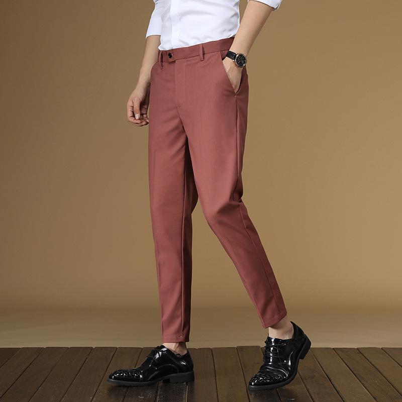 Summer Suit Pants Men Red Blac – Men Formal Wear Dress recenzja i cena