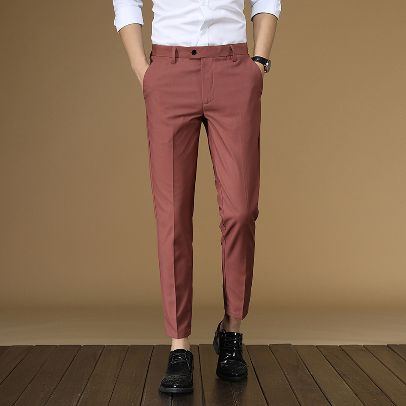 Summer Suit Pants Men Red Blac – Men Formal Wear Dress recenzja i cena