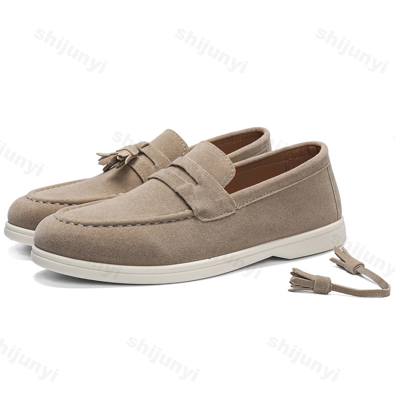 Men Flat Loafers Frosted Suede – Men Formal Wear Shoes recenzja i cena