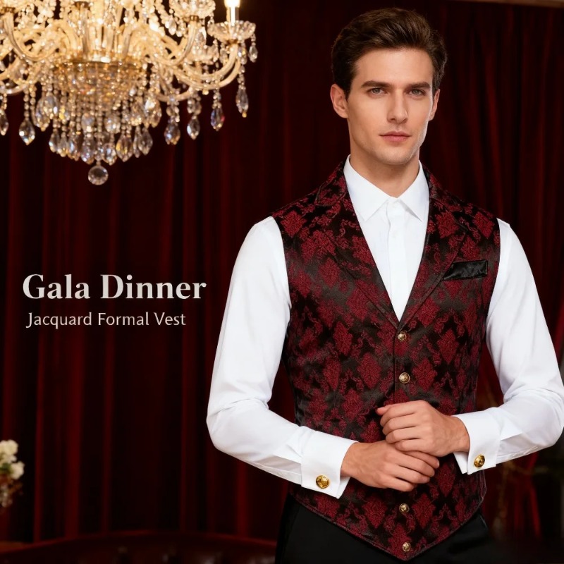 British Retro Slim Fit Vest Fa – Men'S Formal Wear Waistcoat recenzja i cena