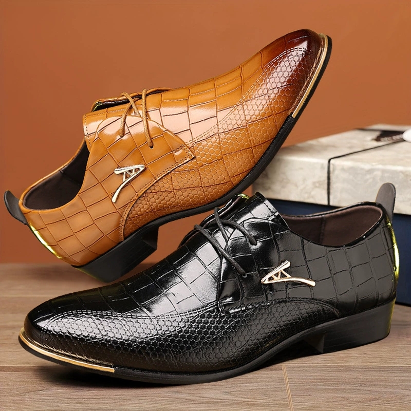 Fashion PU Leather Shoes Men B – Men'S Formal Wear Accessories recenzja i cena