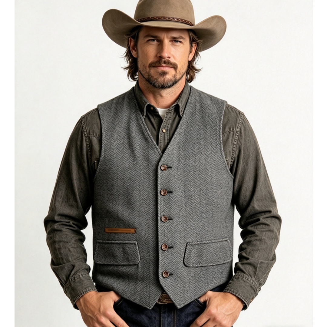 V-neck Men's Suit Vest Herring – Men'S Formal Wear Waistcoat recenzja i cena