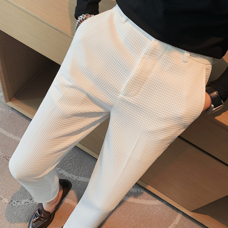 2024 Autumn New Waffle Stretch – Men Formal Wear Set recenzja i cena