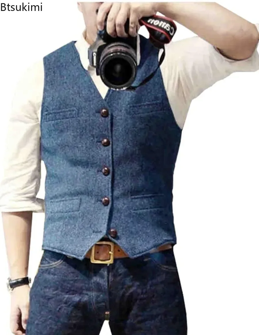 2026 Men's Vintage V Neck Suit – Men'S Formal Wear Waistcoat recenzja i cena