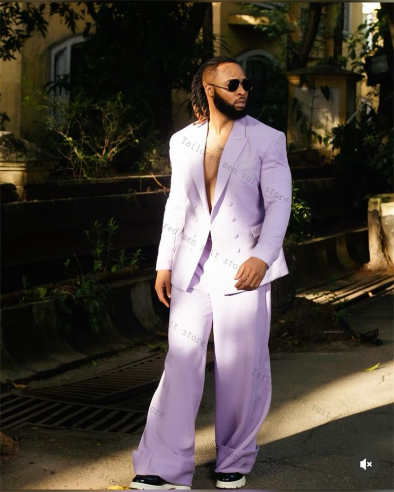 Lavender Purple Men Suits Pant – Men Formal Wear Purple recenzja i cena