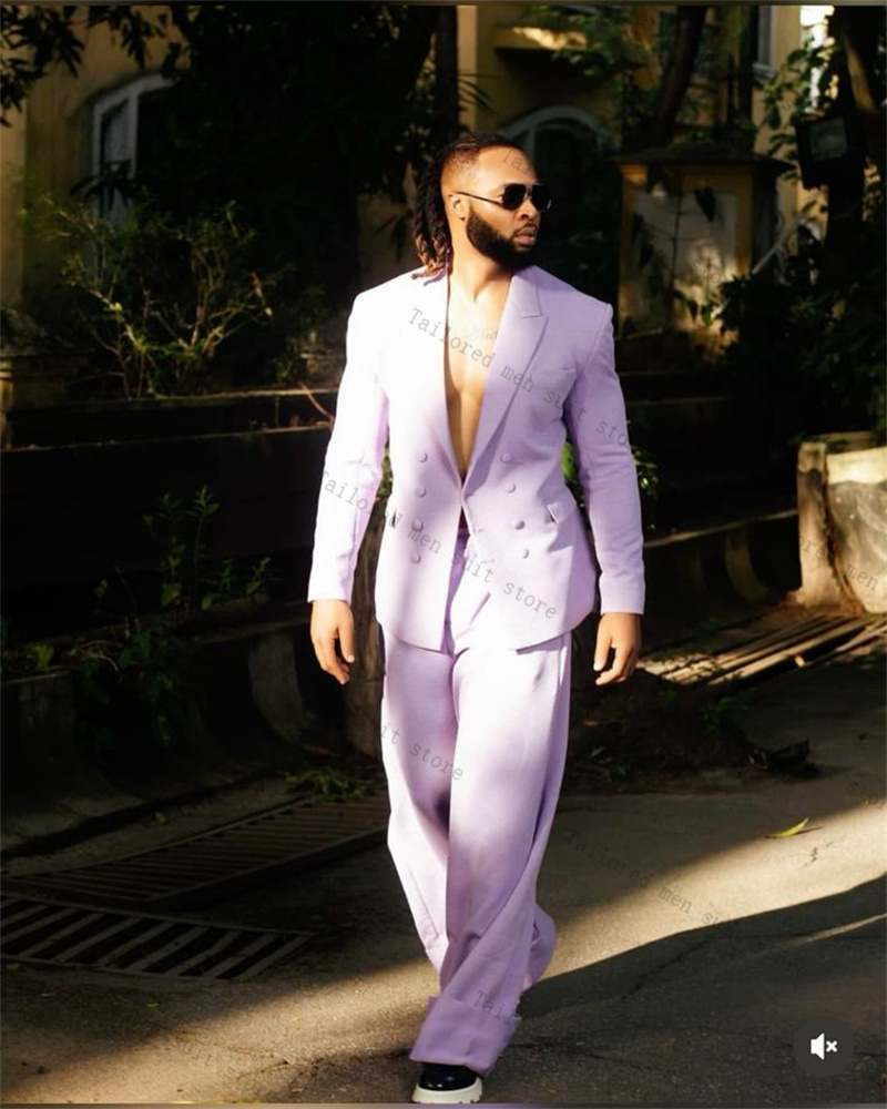 Lavender Purple Men Suits Pant – Men Formal Wear Purple recenzja i cena