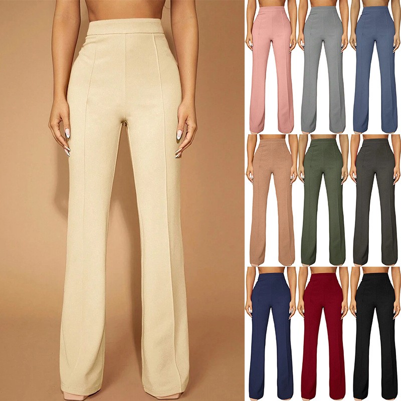 Summer Women's Pants High Wais – Dress Pant Flat Front recenzja i cena