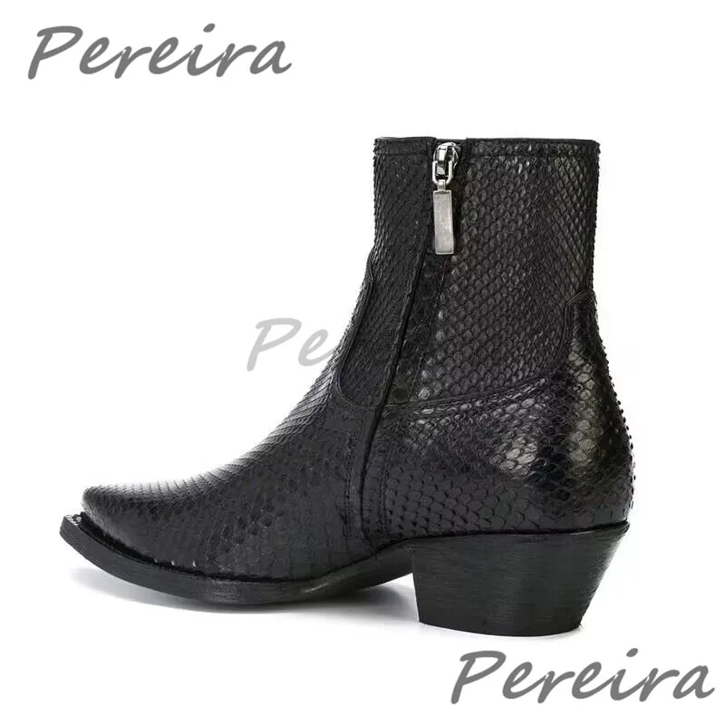 Trendy Snake Patterned Chelsea – Men Formal Wear Shoes recenzja i cena