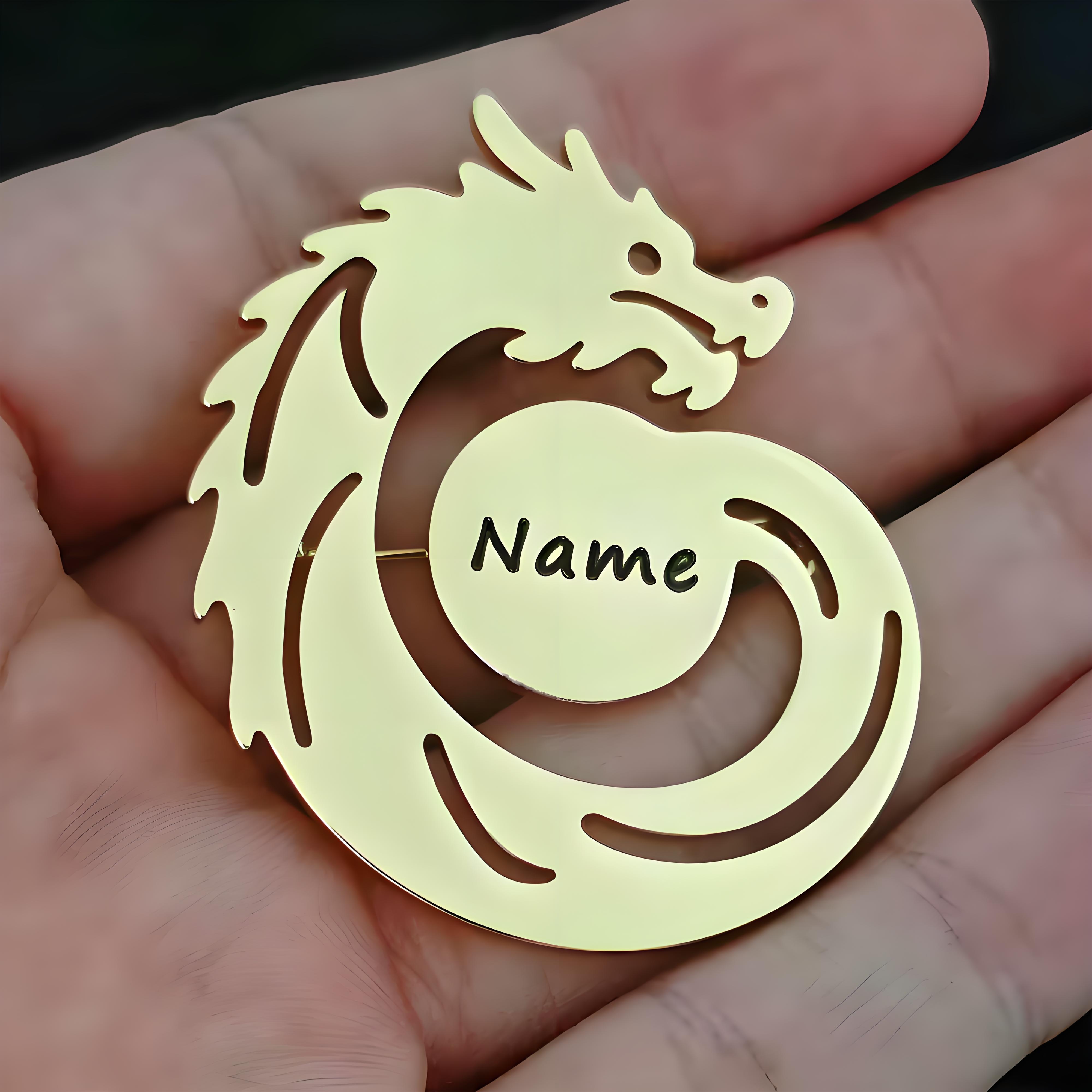 Custom Name Dragon Brooch, Per – Men Formal Wear Names recenzja i cena