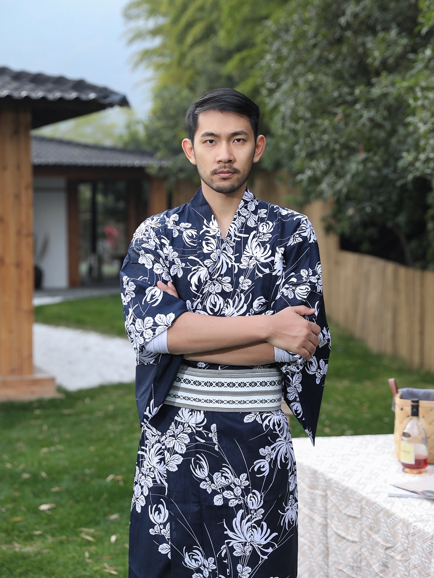 Japanese Kimono With Belt Men' – Traditional Japanese Men'S Formal Wear recenzja i cena