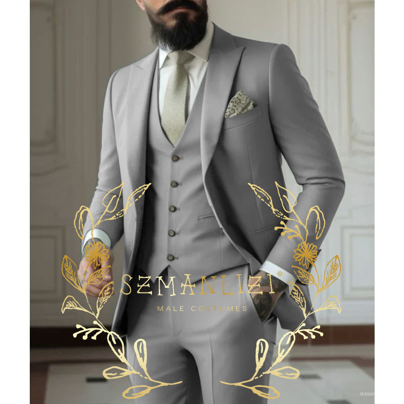 Light green Suits Men Suits 3  – Men Formal Wear Dress recenzja i cena