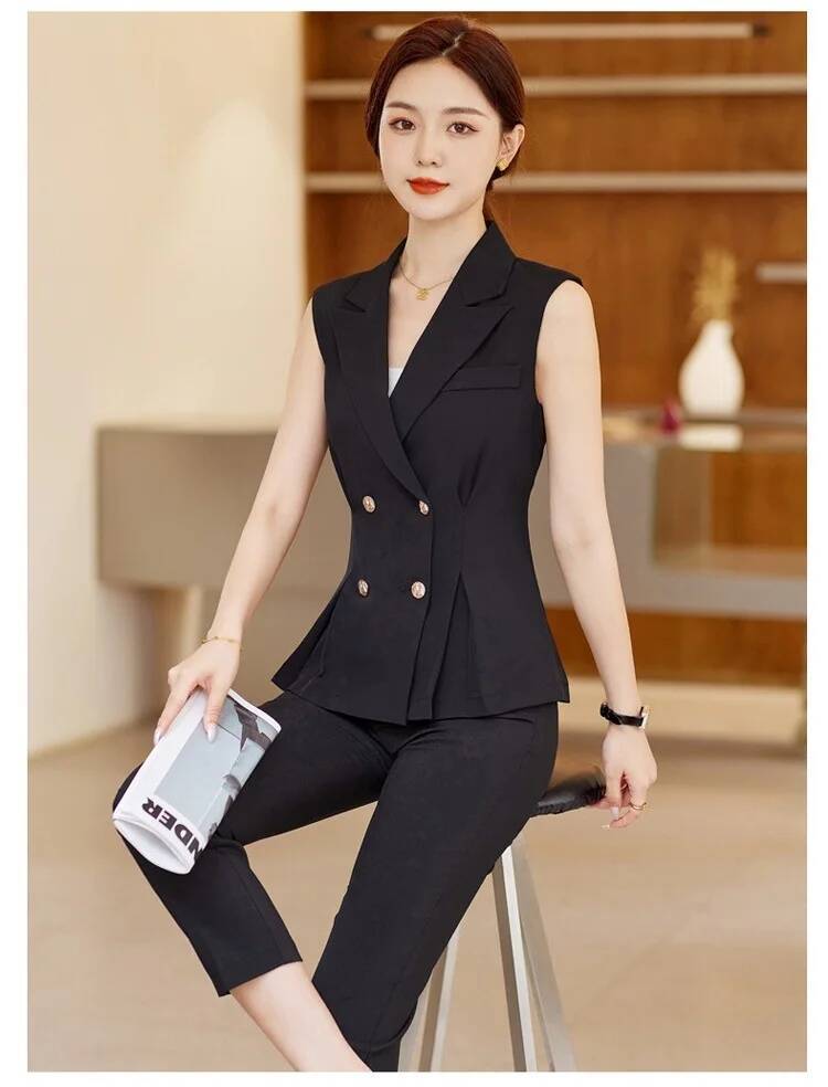 Women Elegant Pantsuits with 2 – Men'S Formal Wear Waistcoat recenzja i cena