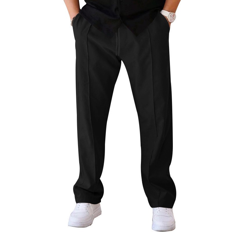 Men Casual LooseStraight Leg D – Dress Pant Flat Front recenzja i cena