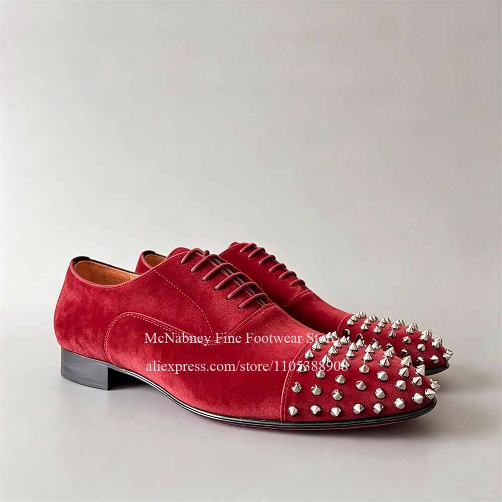 Spike Studs Leather Dress Shoe – Men Formal Wear Dress recenzja i cena