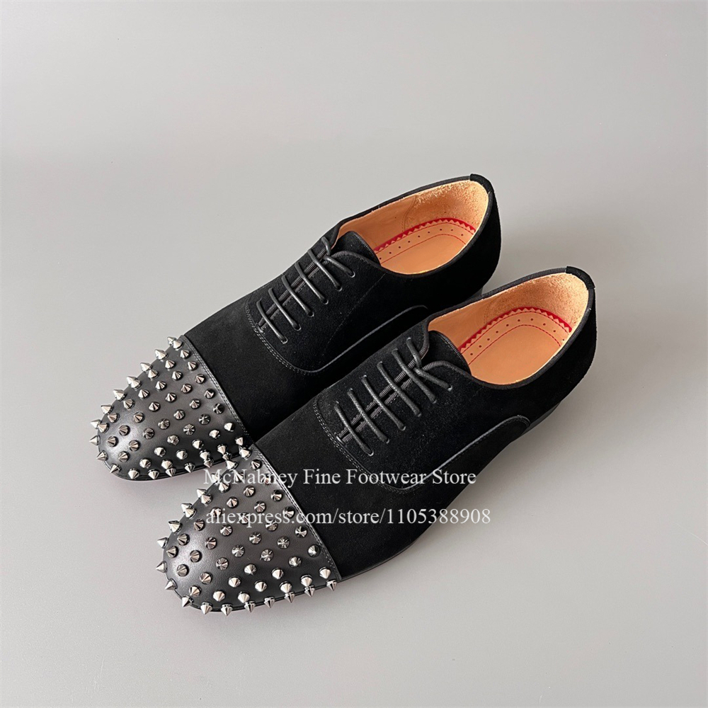 Spike Studs Leather Dress Shoe – Men Formal Wear Dress recenzja i cena