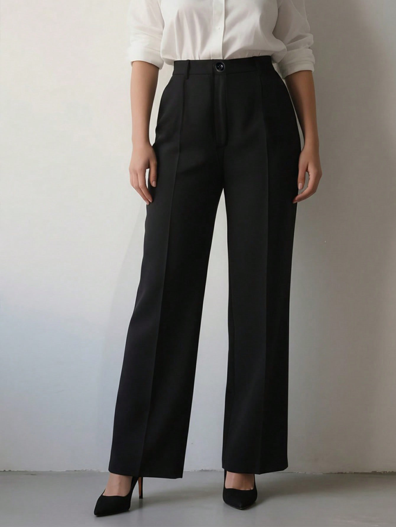 Women's High Waisted Wide Leg  – Dress Pant Flat Front recenzja i cena