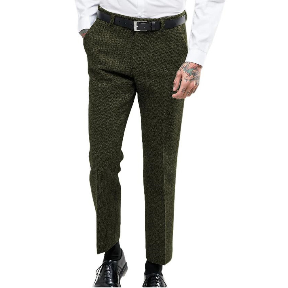 Men's Business Formal Suit Pan – Dress Pant Flat Front recenzja i cena
