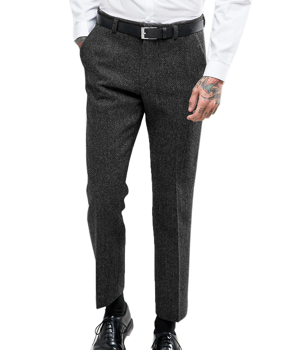 Men's Business Formal Suit Pan – Dress Pant Flat Front recenzja i cena
