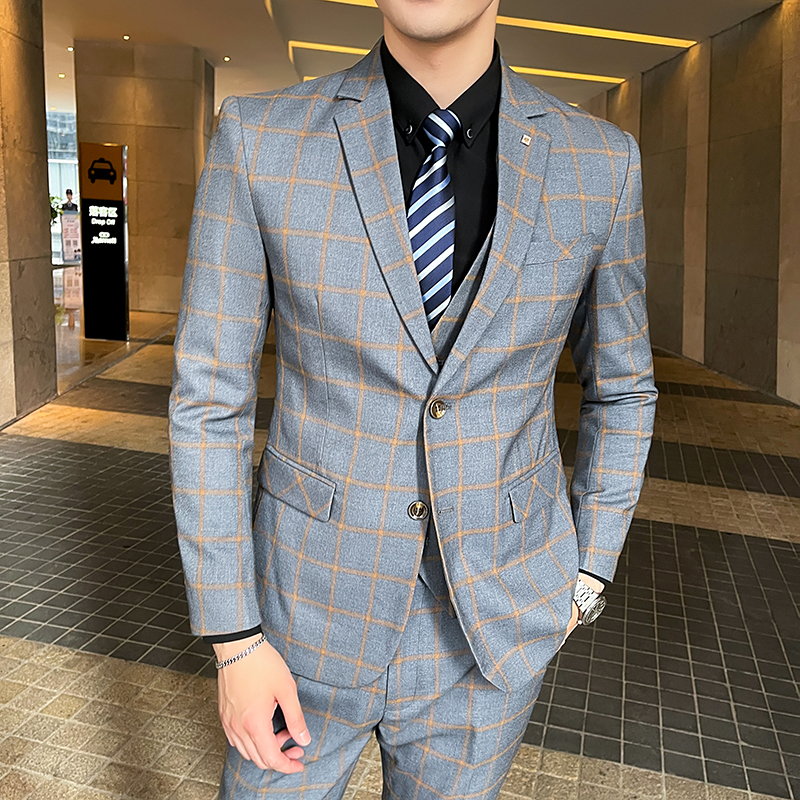 Men's 3-Piece Suit Set Stylish – Men'S Formal Wear Waistcoat recenzja i cena