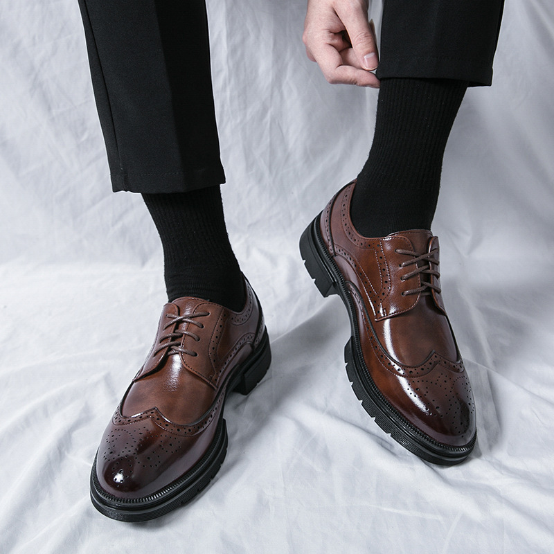 Men Brogue 5/8/10CM Platform H – Men Formal Wear Dress recenzja i cena